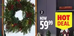 Canadian Tire CANVAS 24Λ Pre-Lit Cedar Berry Wreath offer