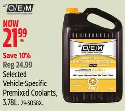 Canadian Tire OEM Selected Vehicle-Specific Premixed Coolants offer