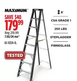 Canadian Tire MAXIMUM STEPLADDER offer