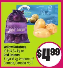 Chalo FreshCo Yellow Potatoes 10 lb/ or Red Onions 7 lb/ Product of Canada, Canada No. 1 offer