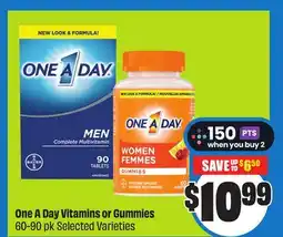 Chalo FreshCo One A Day Vitamins or Gummies 60-90 pk Selected Varieties offer