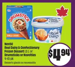 Chalo FreshCo Nestlé Real Dairy & Confectionary Frozen Dessert 1.5 L or Drumsticks or Novelties 4-10 pk offer