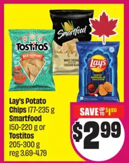 Chalo FreshCo Lay's Potato Chips 177-235 g Smartfood 150-220 g or Tostitos 205-300 g offer