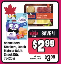 Chalo FreshCo Schneiders Stackers, Lunch Mate or Adult Snack Kits 75-120 g offer