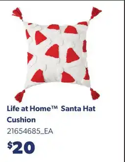 Real Canadian Superstore LIFE AT HOME SANTA HAT CUSHION offer
