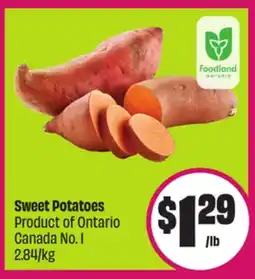 Chalo FreshCo Sweet Potatoes Product of Ontario Canada No. 1 2.84/kg offer