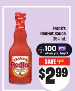 Chalo FreshCo Frank's RedHot Sauce 354 mL offer