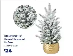 Real Canadian Superstore LIFE AT HOME 18 FLOCKED HAMMERED POT TREE offer