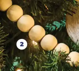 Real Canadian Superstore LIFE AT HOME 5' NATURAL WOOD BEAD GARLAND offer