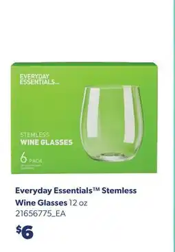 Real Canadian Superstore EVERYDAY ESSENTIALS STEMLESS WINE GLASSES, 12 oz offer