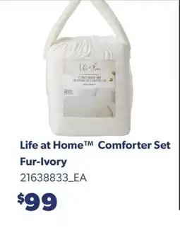 Real Canadian Superstore LIFE AT HOME COMFORTER SET FUR-IVORY offer