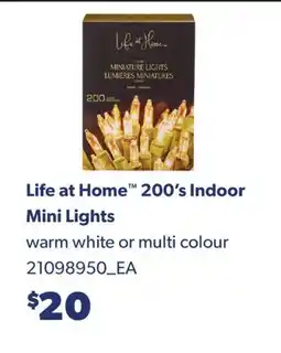 Real Canadian Superstore LIFE AT HOME 200'S INDOOR MINI LIGHTS offer
