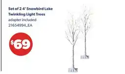 Real Canadian Superstore SET OF 2 4' SNOWBIRD LAKE TWINKLING LIGHT TREES offer