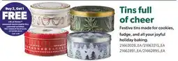 Real Canadian Superstore LIFE AT HOME SEASONAL ROUND COOKIE TINS offer