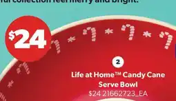 Real Canadian Superstore LIFE AT HOME CANDY CANE SERVE BOWL offer