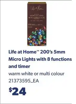 Real Canadian Superstore LIFE AT HOME 200'S 5MM MICRO LIGHTS WITH 8 FUNCTIONS AND TIMER offer