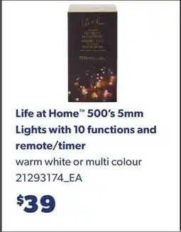 Real Canadian Superstore LIFE AT HOME 500'S 5MM LIGHTS WITH 10 FUNCTIONS AND REMOTE/TIMER offer