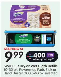 Sobeys SWIFFER Dry or Wet Cloth Refills offer