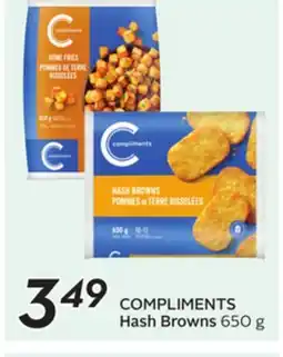 Sobeys COMPLIMENTS Hash Browns offer