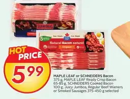 Sobeys MAPLE LEAF or SCHNEIDERS Bacon offer