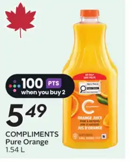 Sobeys COMPLIMENTS Pure Orange offer