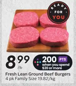 Sobeys Fresh Lean Ground Beef Burgers offer