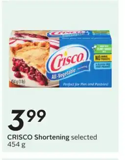 Sobeys CRISCO Shortening offer