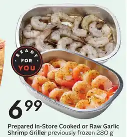 Sobeys Prepared In-Store Cooked or Raw Garlic Shrimp Griller offer