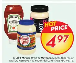 Sobeys KRAFT Miracle Whip or Mayonnaise offer