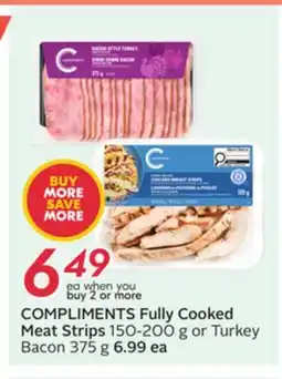 Sobeys COMPLIMENTS Fully Cooked Meat Strips offer