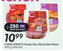 Sobeys COMPLIMENTS Family Size Sliced Deli Meats offer