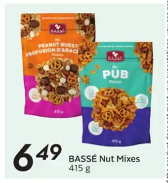Sobeys BASSÉ Nut Mixes offer
