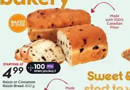 Sobeys Raisin or Cinnamon Raisin Bread offer