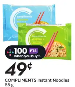 Sobeys COMPLIMENTS Instant Noodles offer