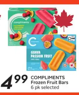 Sobeys COMPLIMENTS Frozen Fruit Bars offer
