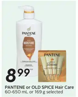 Sobeys PANTENE or OLD SPICE Hair Care offer