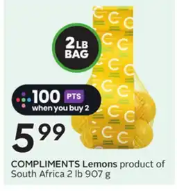 Sobeys COMPLIMENTS Lemons offer