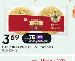 Sobeys OAKRUN FARM BAKERY Crumpets offer