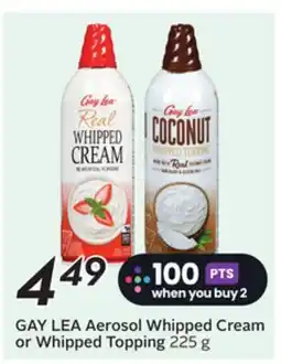 Sobeys GAY LEA Aerosol Whipped Cream or Whipped Topping offer