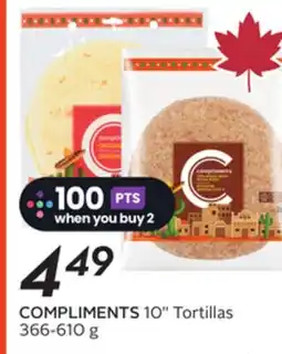 Sobeys COMPLIMENTS 10 Tortillas offer