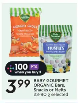 Sobeys BABY GOURMET ORGANIC Bars, Snacks or Melts offer