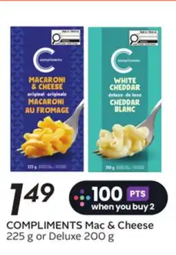 Sobeys COMPLIMENTS Mac & Cheese offer