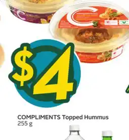 Sobeys COMPLIMENTS Topped Hummus offer