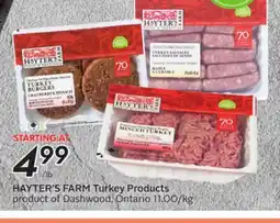 Sobeys HAYTER'S FARM Turkey Products offer