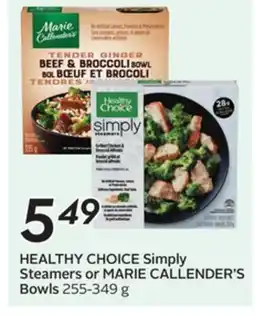 Sobeys HEALTHY CHOICE Simply Steamers or MARIE CALLENDER'S Bowls offer