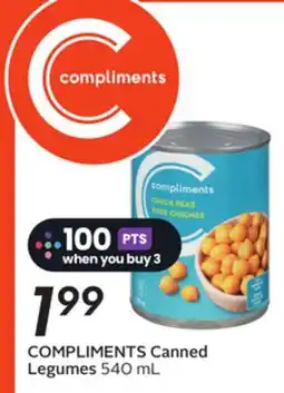 Sobeys COMPLIMENTS Canned Legumes offer