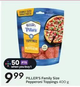Sobeys PILLER'S Family Size Pepperoni Toppings offer
