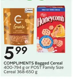 Sobeys COMPLIMENTS Bagged Cereal offer