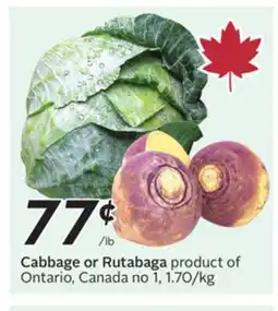 Sobeys Cabbage or Rutabaga offer