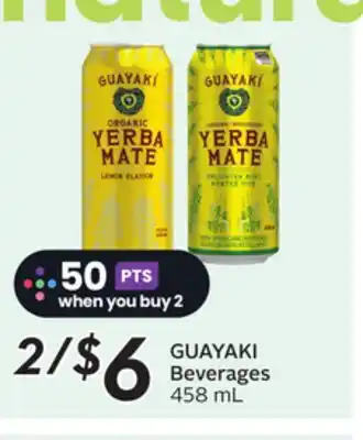 Sobeys GUAYAKI Beverages offer
